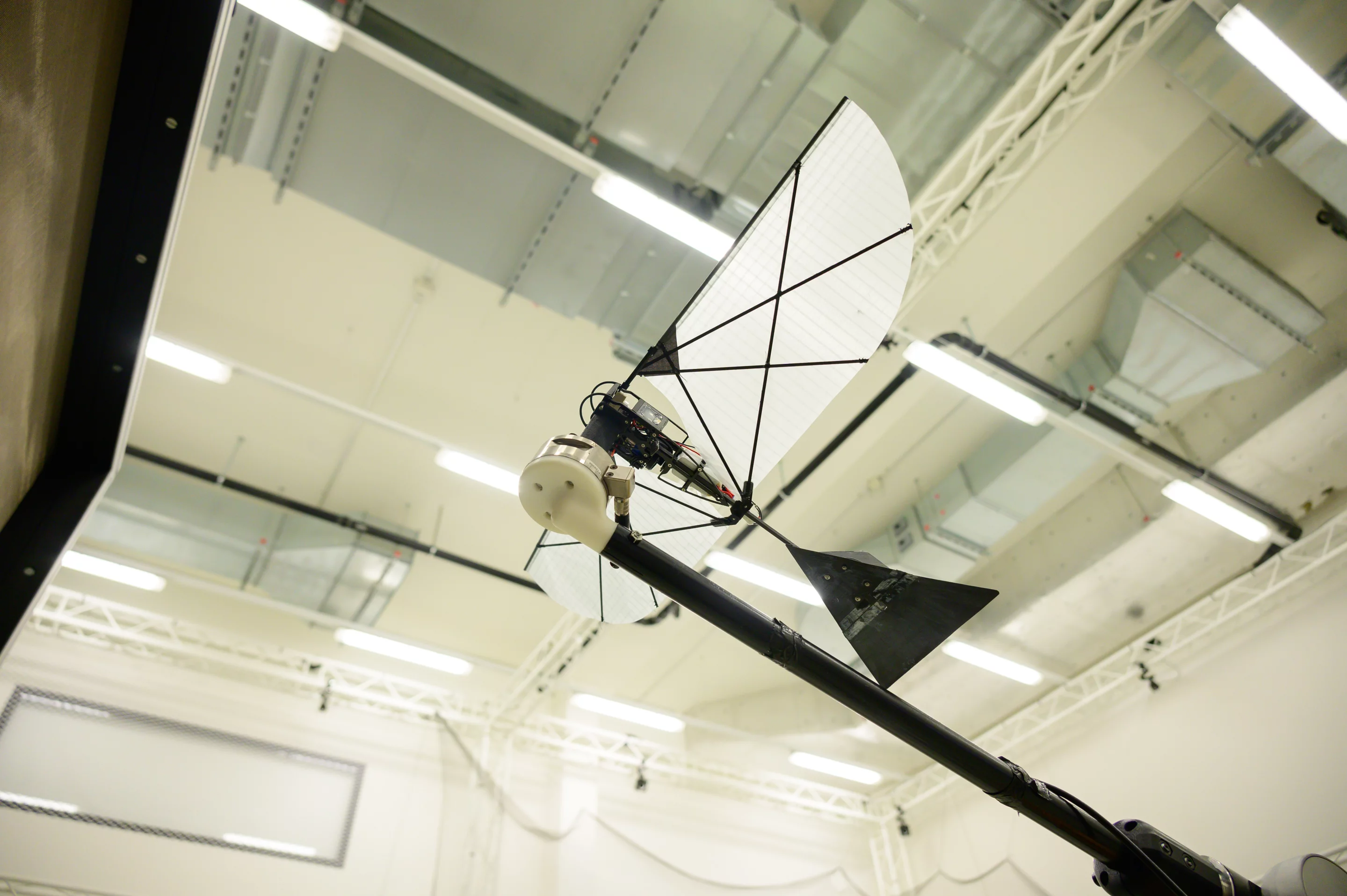 It is neutrally buoyant and waterproofed by sealing components individually, with the wings treated to shed water