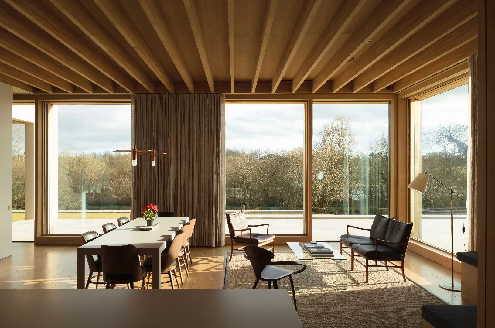 Hampshire House is arranged in a series of staggered pavilions and offers views of the beautiful surrounding landscape