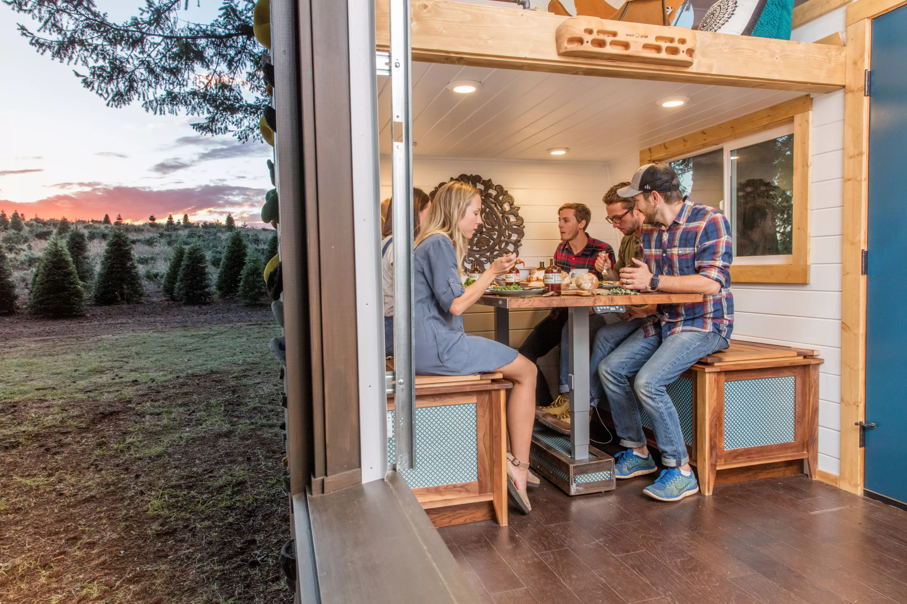 Entertaining guests in the Tiny Adventure Home