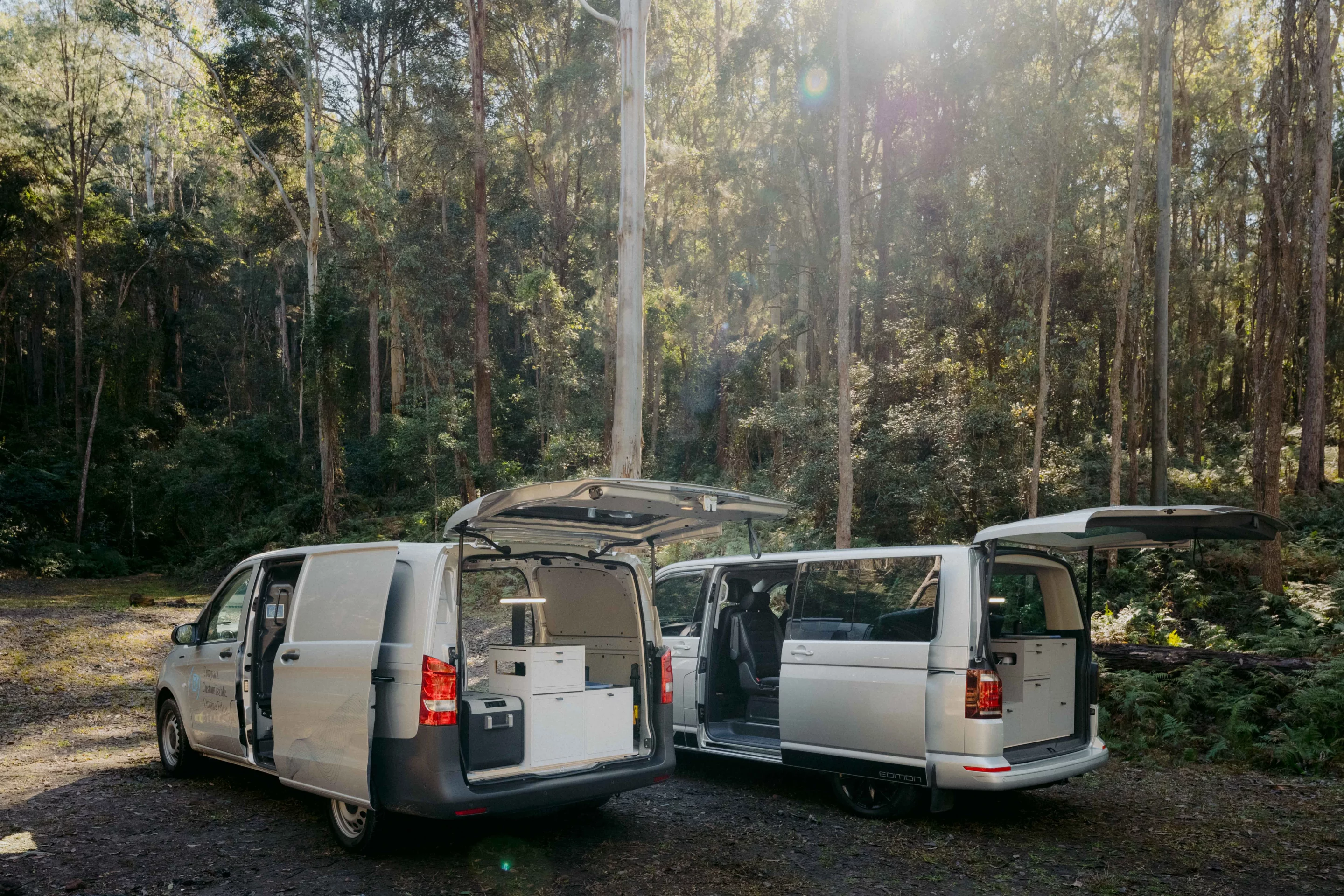 Trakka offers a DIY base plate that buyers can fit to their own vans and also model-specific plates for Mercedes and VW vans