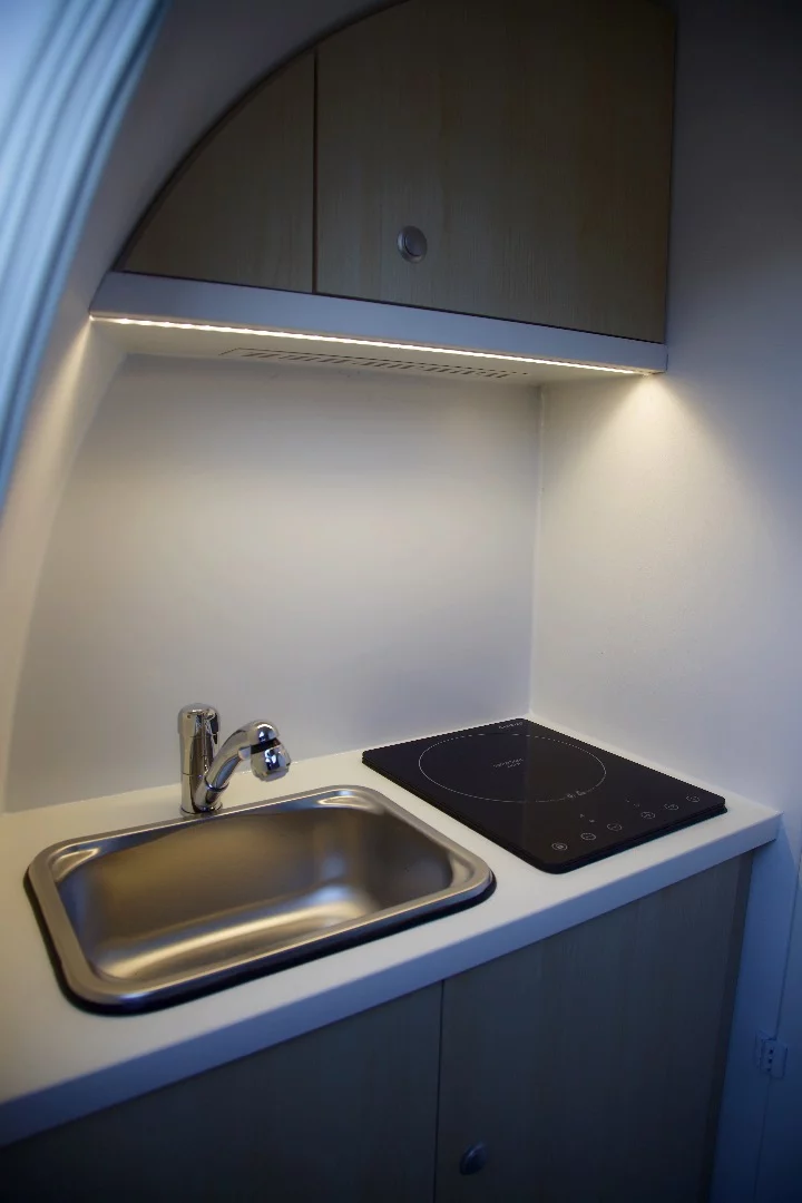 Ecocapsule includes a small kitchenette