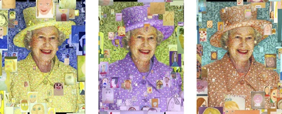 Artist Ross Ashton worked with Boris Glazer using a customized version of Glazer's Mazaika image mosaic software, to compose animated mosaics from self-portraits of children aged between four and 16 (Image: Mazaika.com)