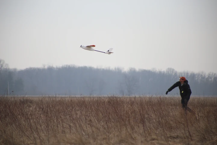 The experimental drone takes flight in Ohio