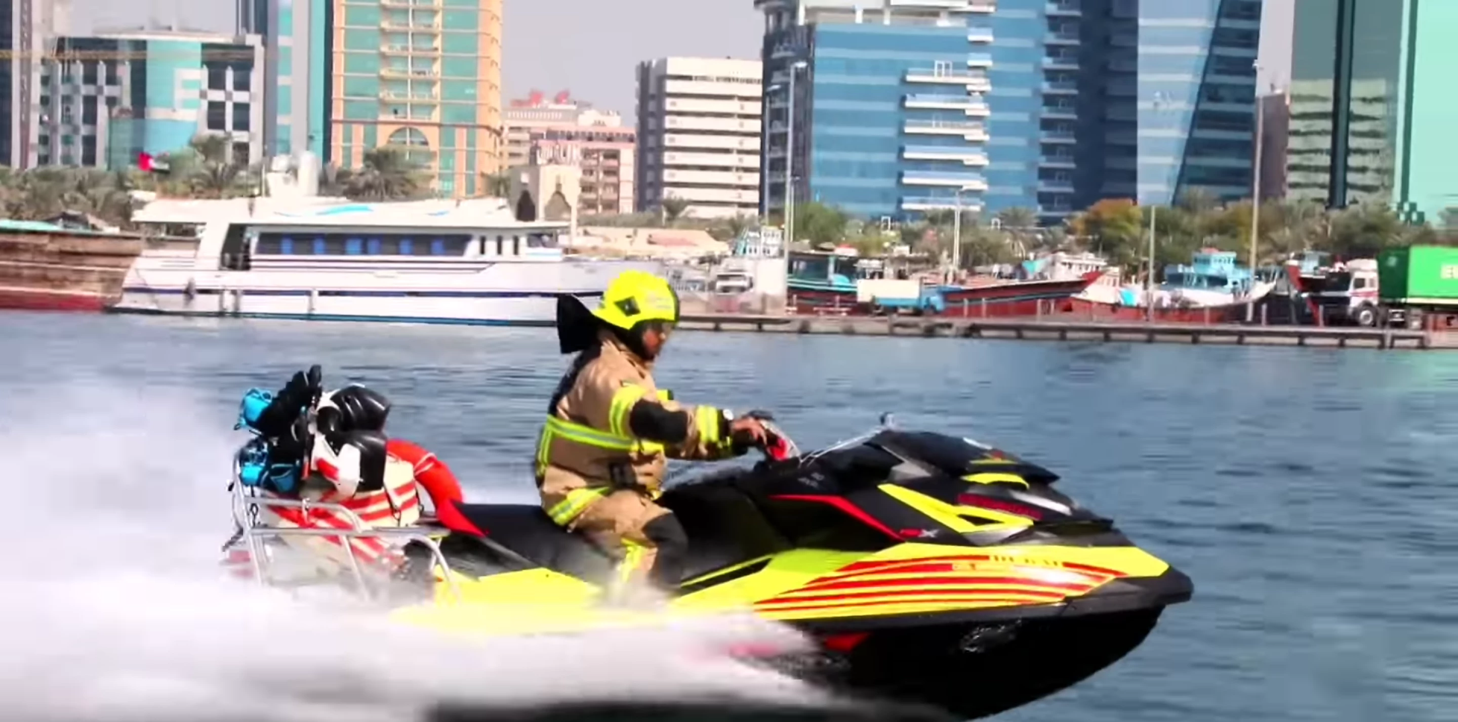 Waterjet-propelled hoverboards elevate Dubai firefighters