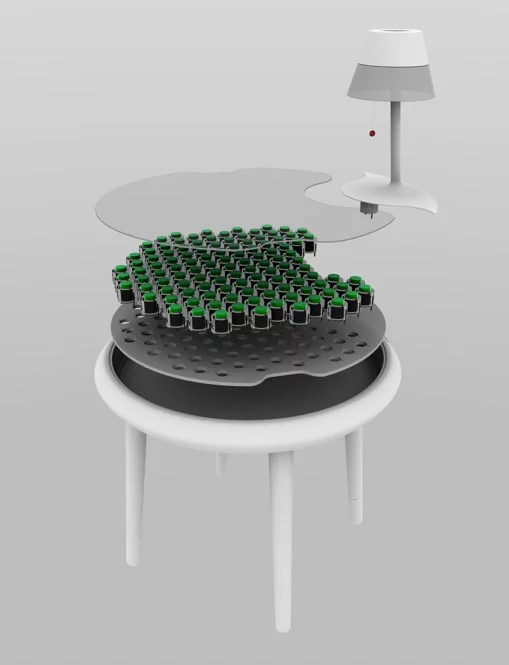 Exploded rendering of the Moss Table