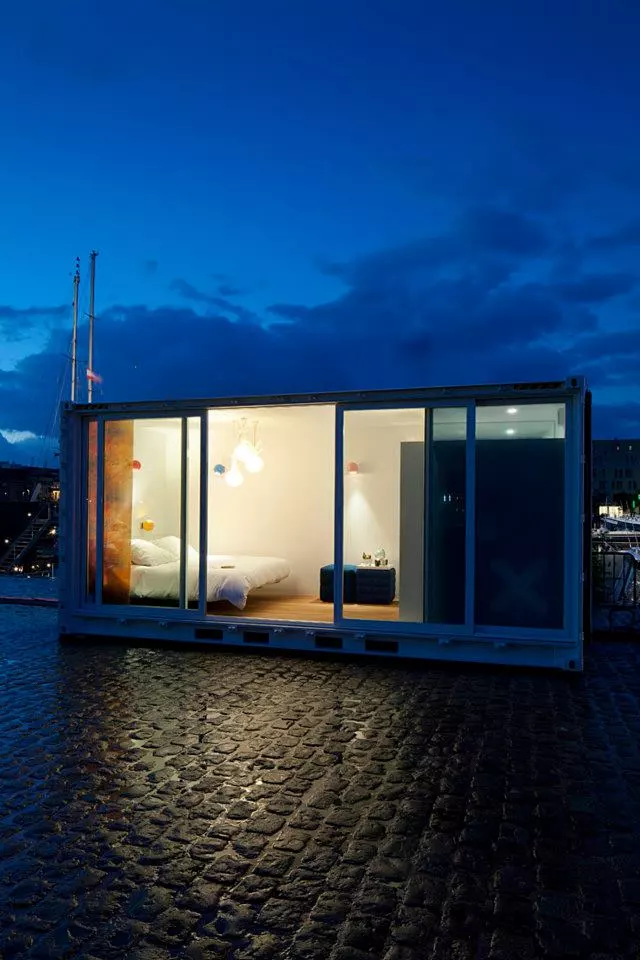 Sleeping Around container hotel acts more like a portable bed and breakfast, providing guests with a comfortable place to rest in much more intimate locations