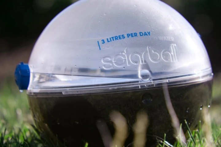 The Solarball is a student-designed device that creates clean drinking water through evaporation and condensation (All photos courtesy Monash University)