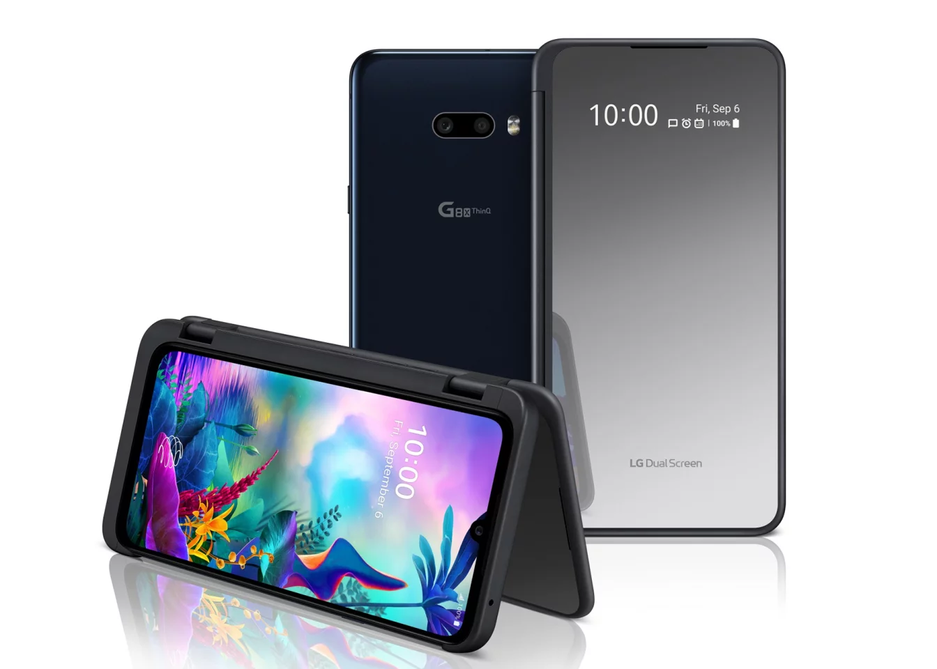 The hinge on the LG G8X ThinQ rotates right back, so you can use it in tent mode