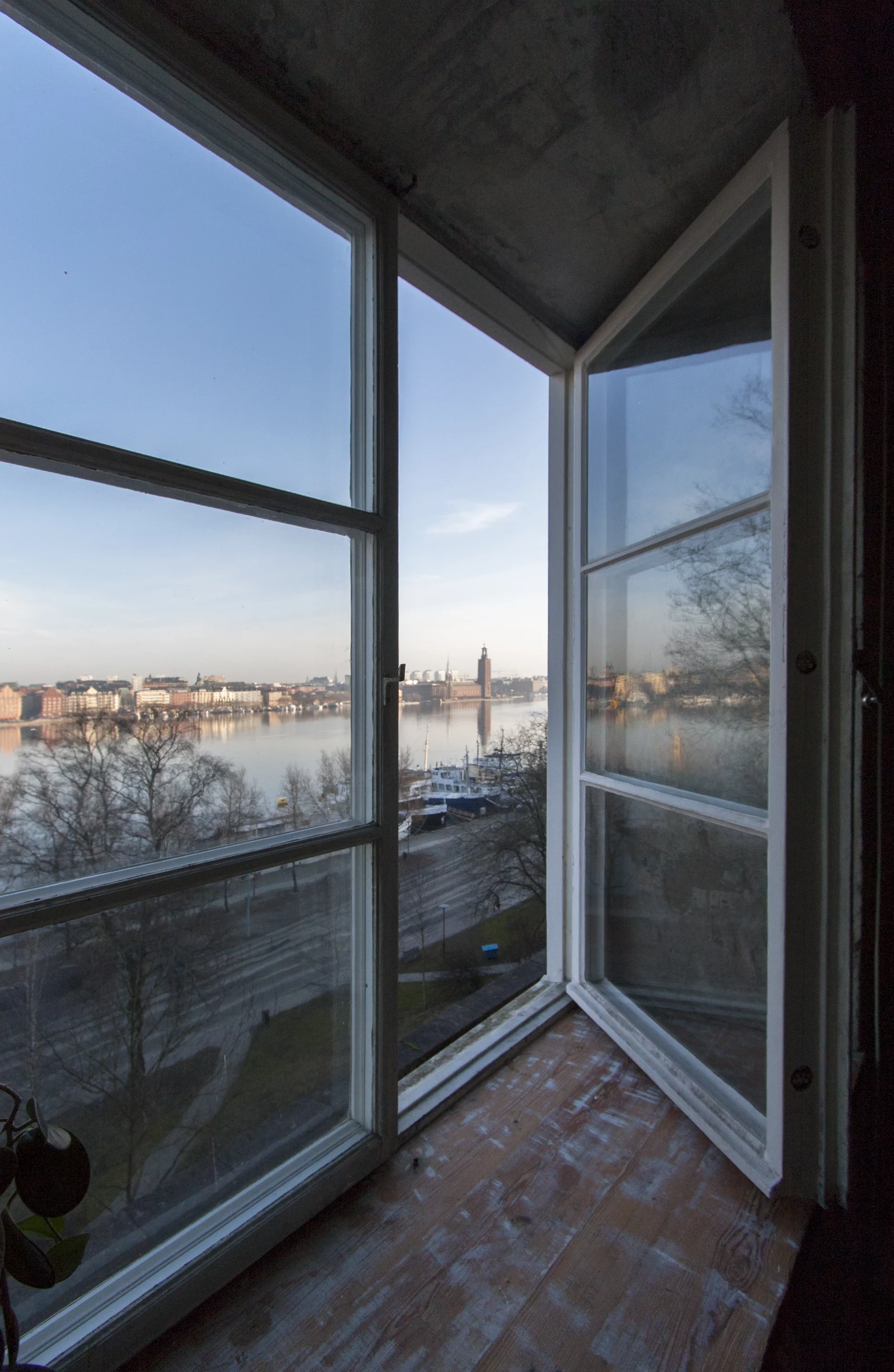 Window look out over Stockholm