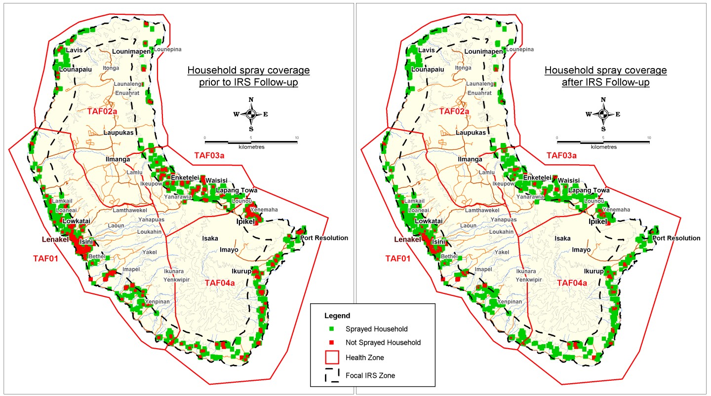 Satellite and GIS data help local workers more effectively target and track activities such as the spraying of households to prevent malaria (Photo: Gerard Kelly)
