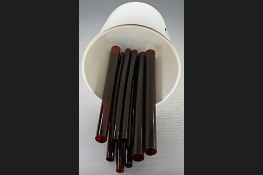 A batch of the lignin-based straws