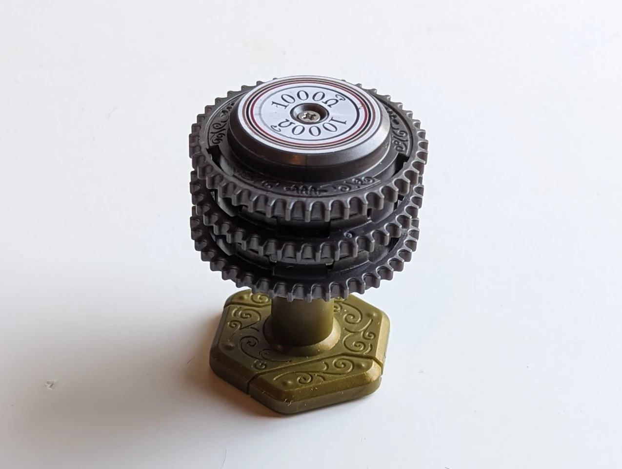 Oil-damped "resistors" slow the flow of power, and come with several different ohmage ratings