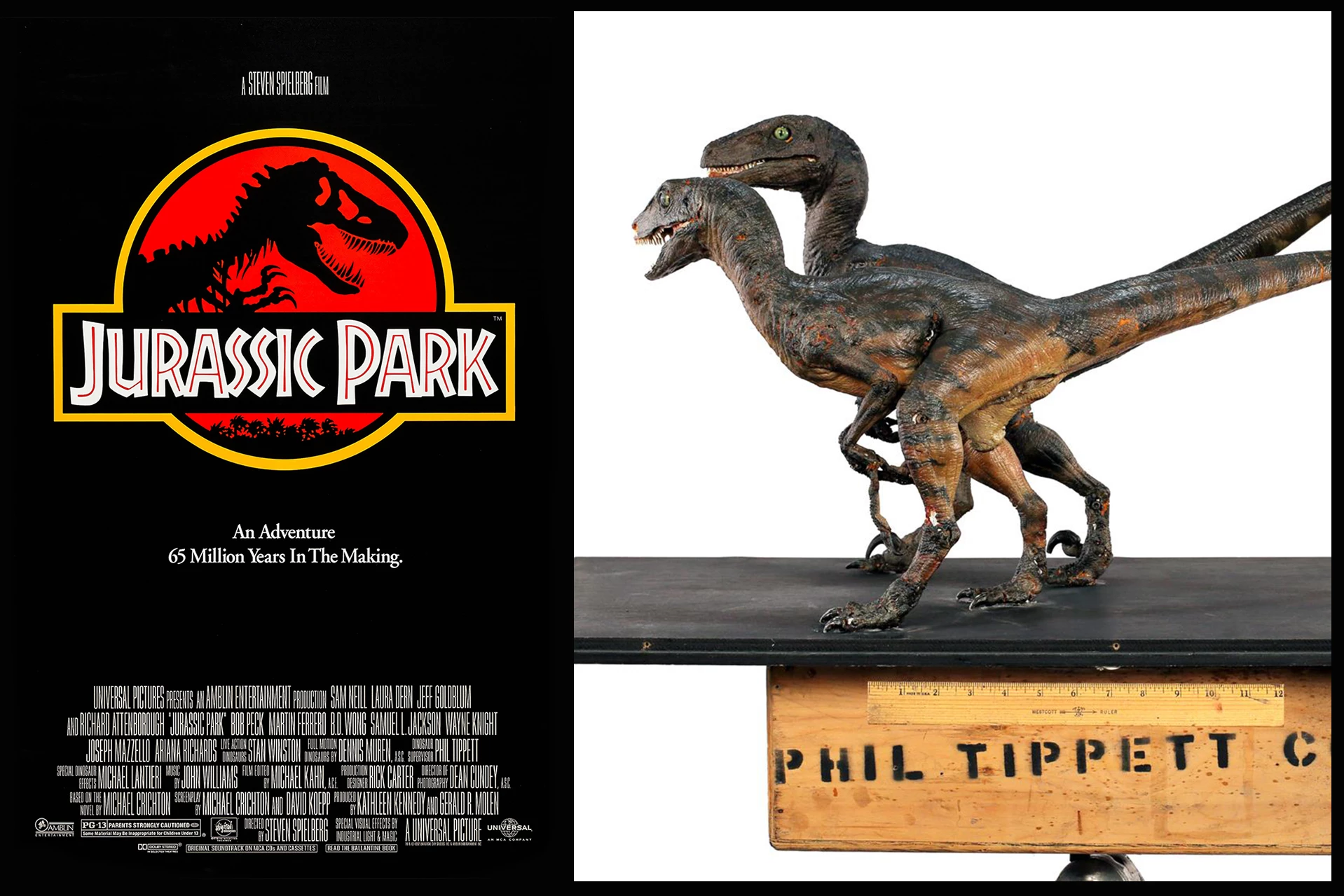 Pair of Video Animatics Velociraptor Stop-Motion Puppets from Jurassic Park (1993) | Estimate: $40,000 to $60,000 | Propstore Entertainment Memorabilia Live Auction | Los Angeles | 26 & 27 August 2020