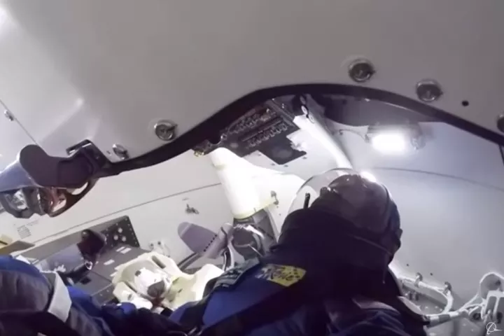 Not an astronaut, but the test dummy "Rosie" aboard the CST-100 Starliner