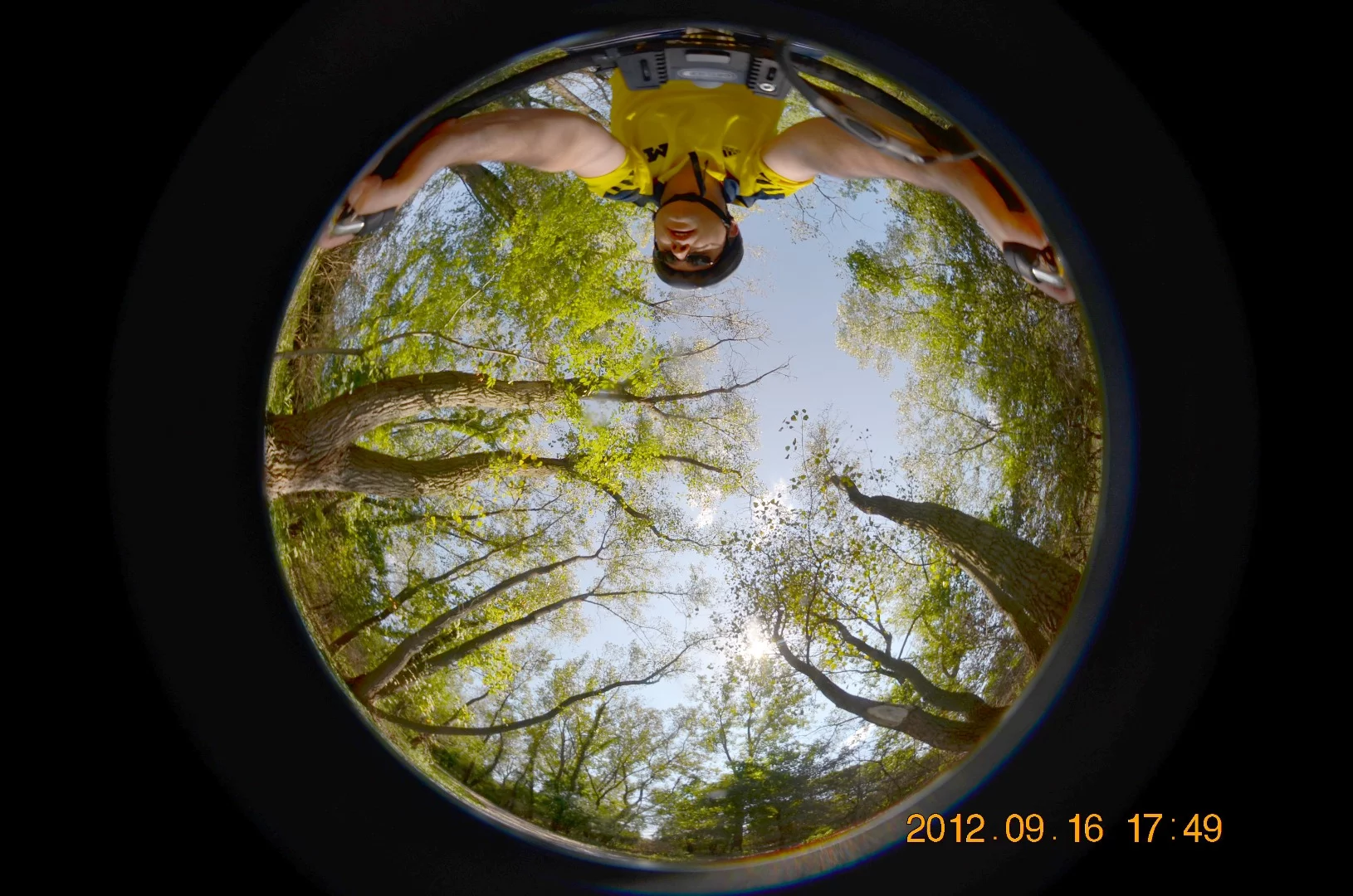 Prof. Nicholas Rajkovich, as seen by his bike's sky view camera