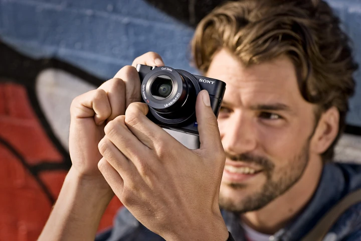 The sensor in the RX100 is around four times larger than the 1/2.3"-type used in many point-and-shoot cameras