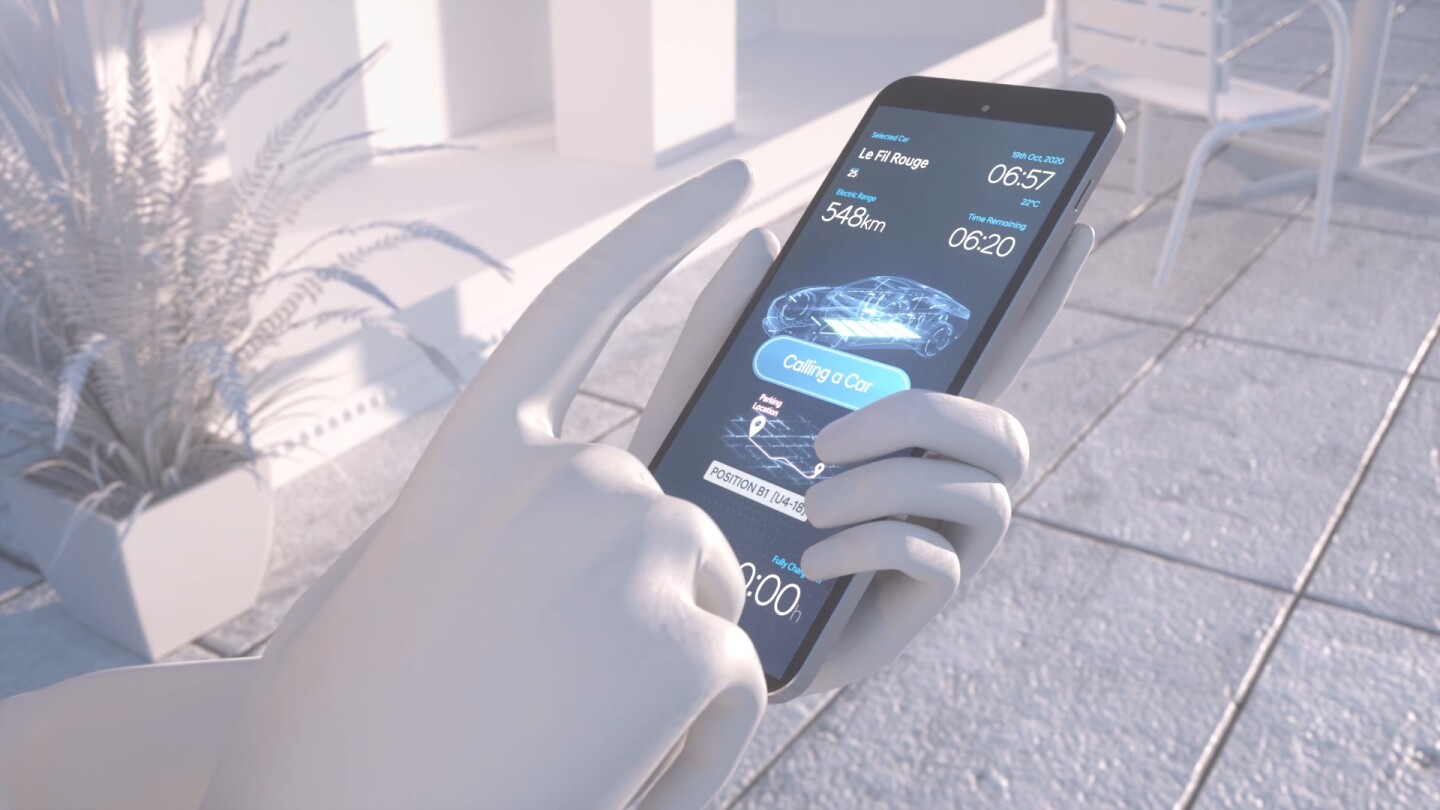 Charge by app: off you go, little Hyundai, and come back with a full battery!