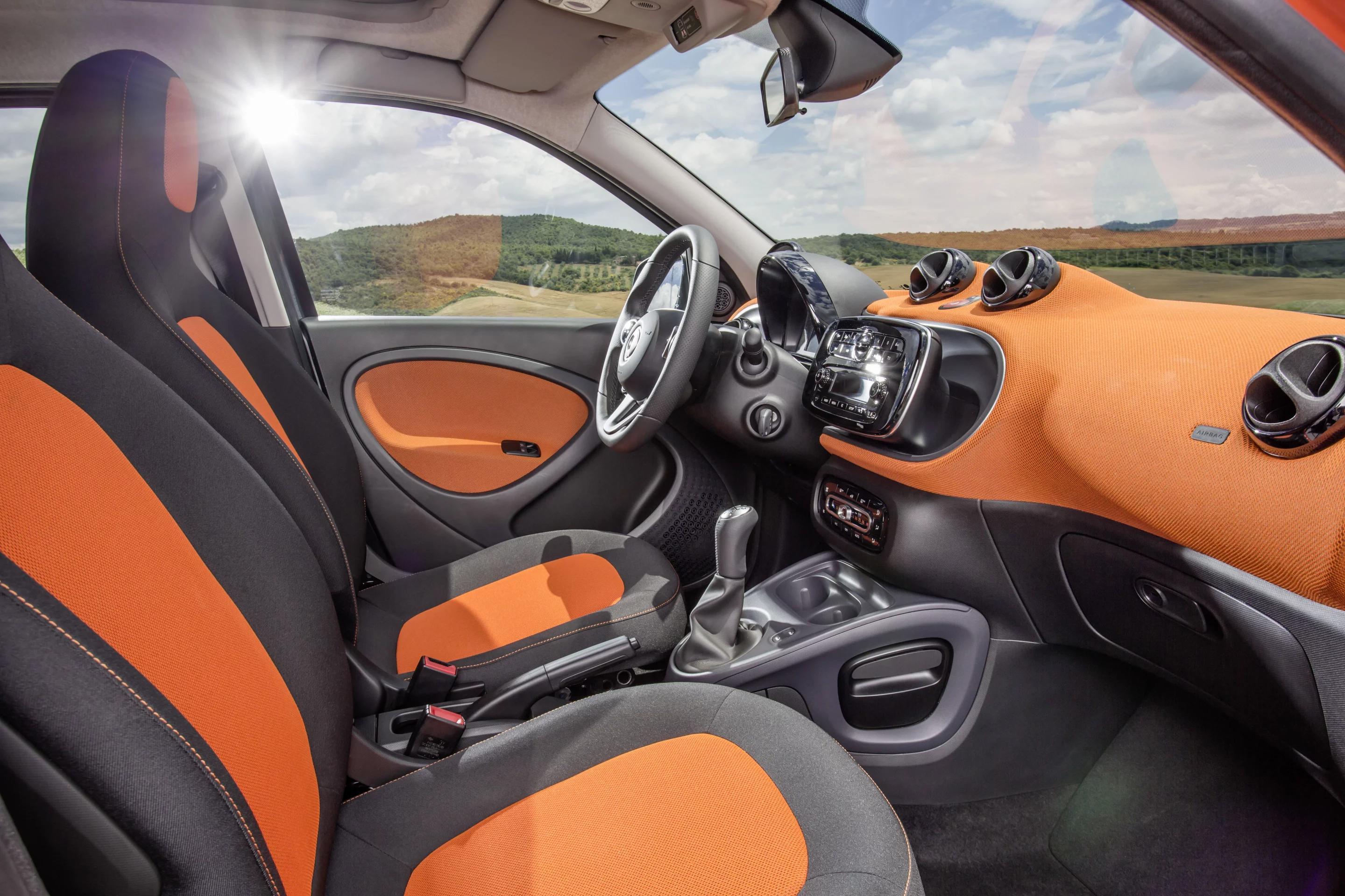 The new smart car's interior