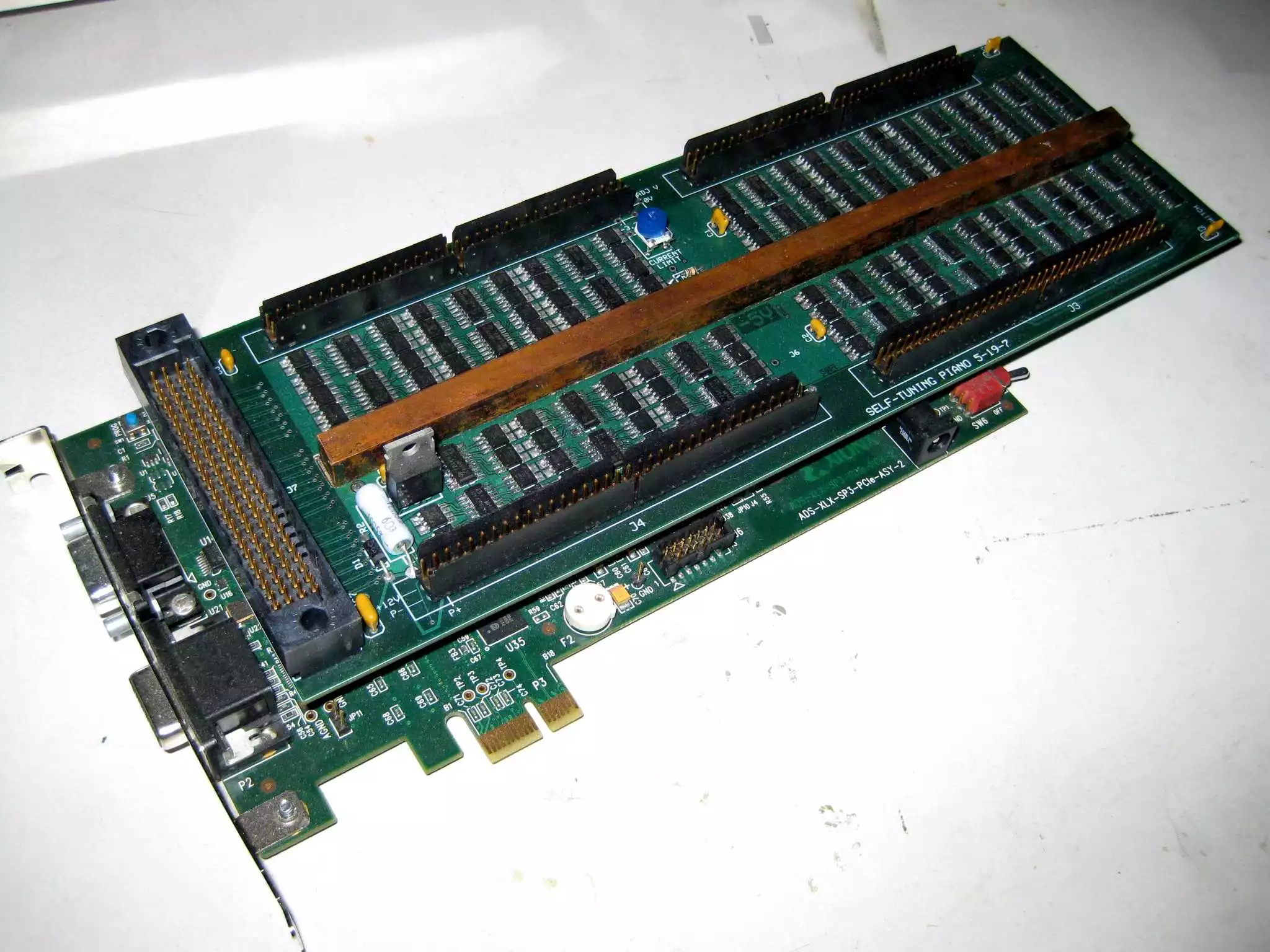 The self-tuning piano system's main circuit board