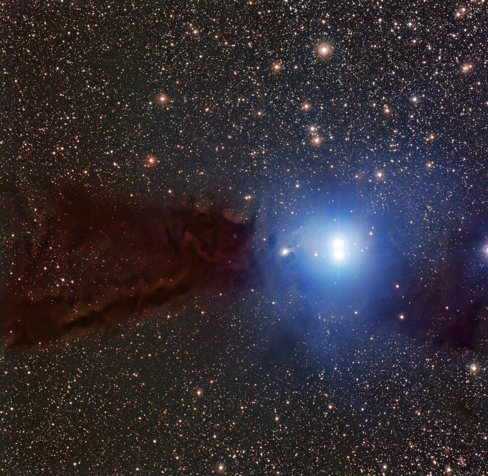 Protostars emerge from clouds of dust and gas such as the distant Lupus 3 (pictured) (image: ESO)