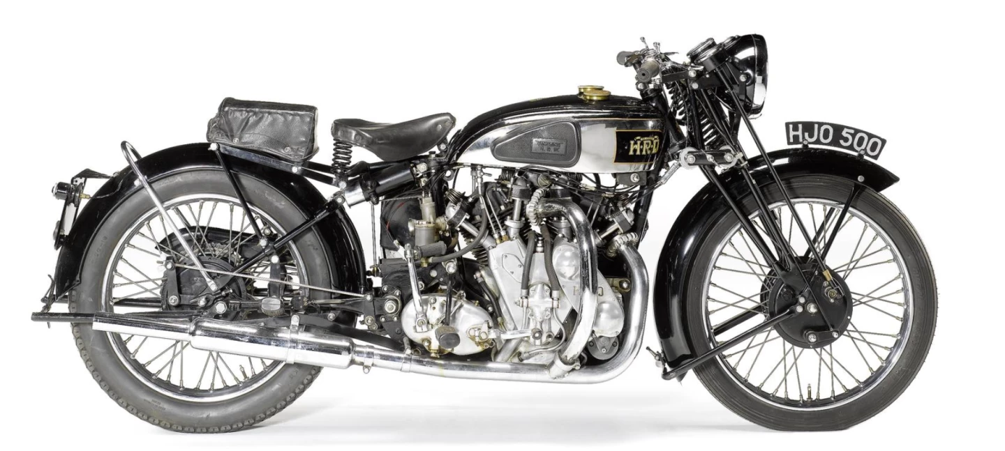 This 1939 Vincent-HRD 998cc Series-A Rapide, formerly part of the Brian R. Verrall Collection, was sold by Bonhams at New Bond Street in London, on September 1, 2008 for GBP198,400 (US$357,291).