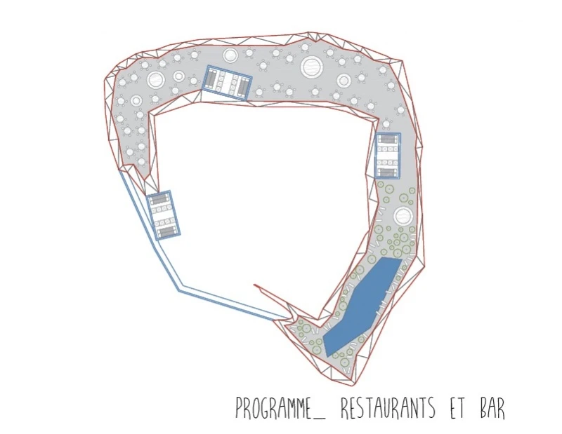 Architectural drawing of the City Sand Tower (Image: Manal Rachidi Oxo Architects and Nicolas Laisné Associes)