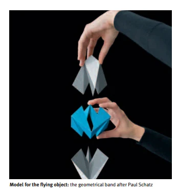 The design is based on the "invertable cube" by Paul Schatz