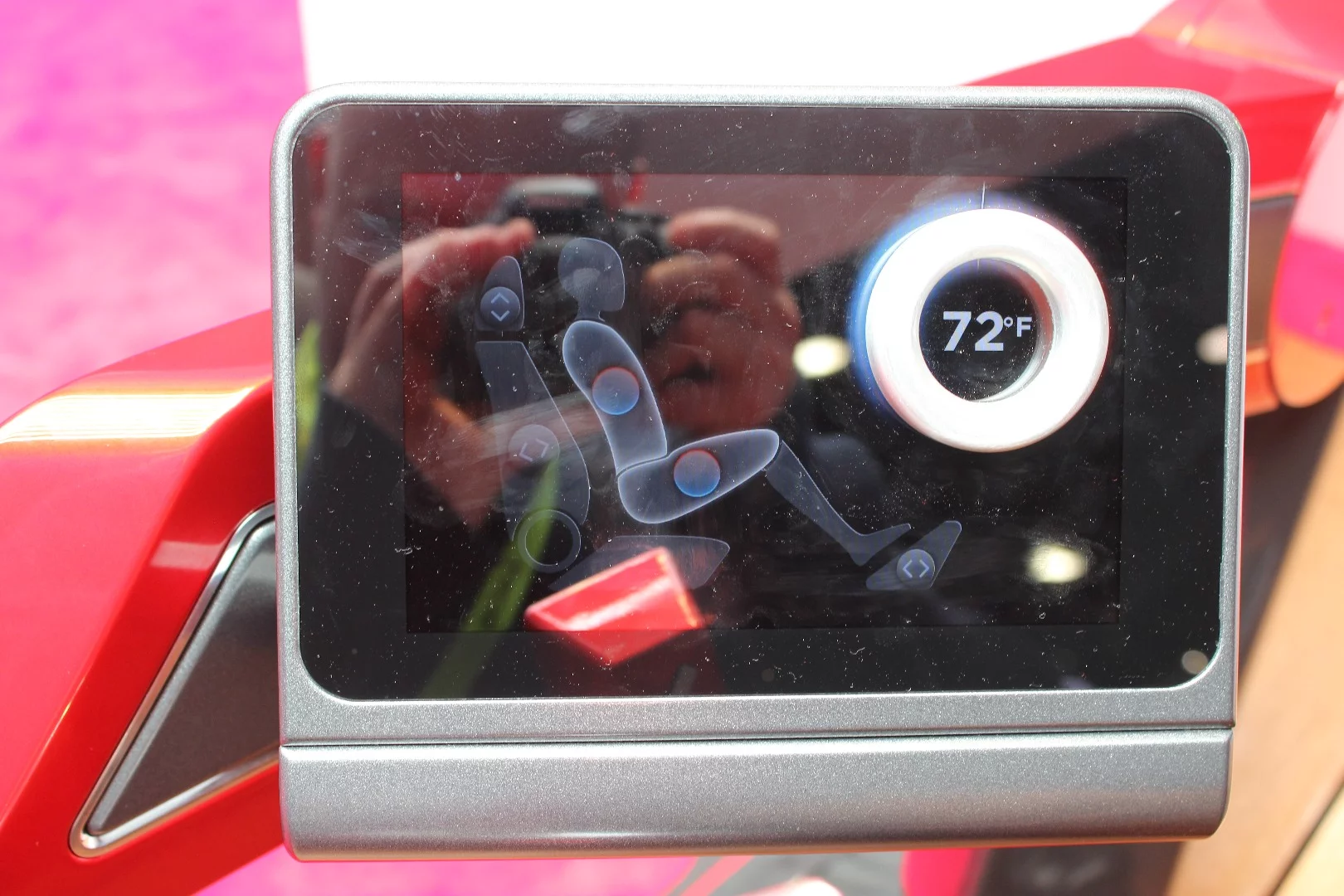 Using the settings touch controller on the BCS Surf 'n Curve, you can adjust seat settings and pedal position