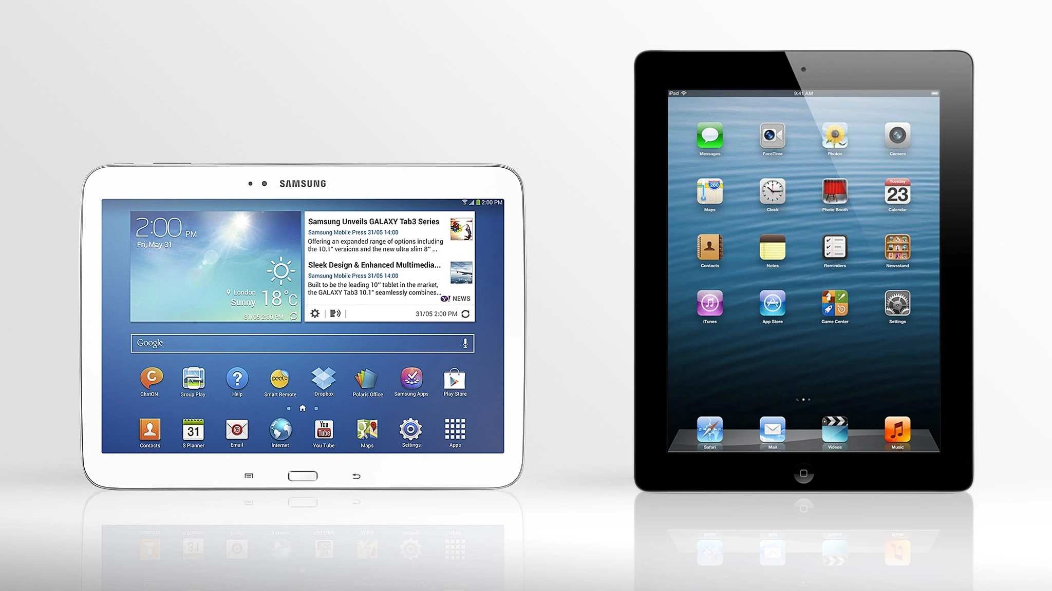 Gizmag compares the specs (and other features) of the Galaxy Tab 3 10.1 and 4th-gen iPad