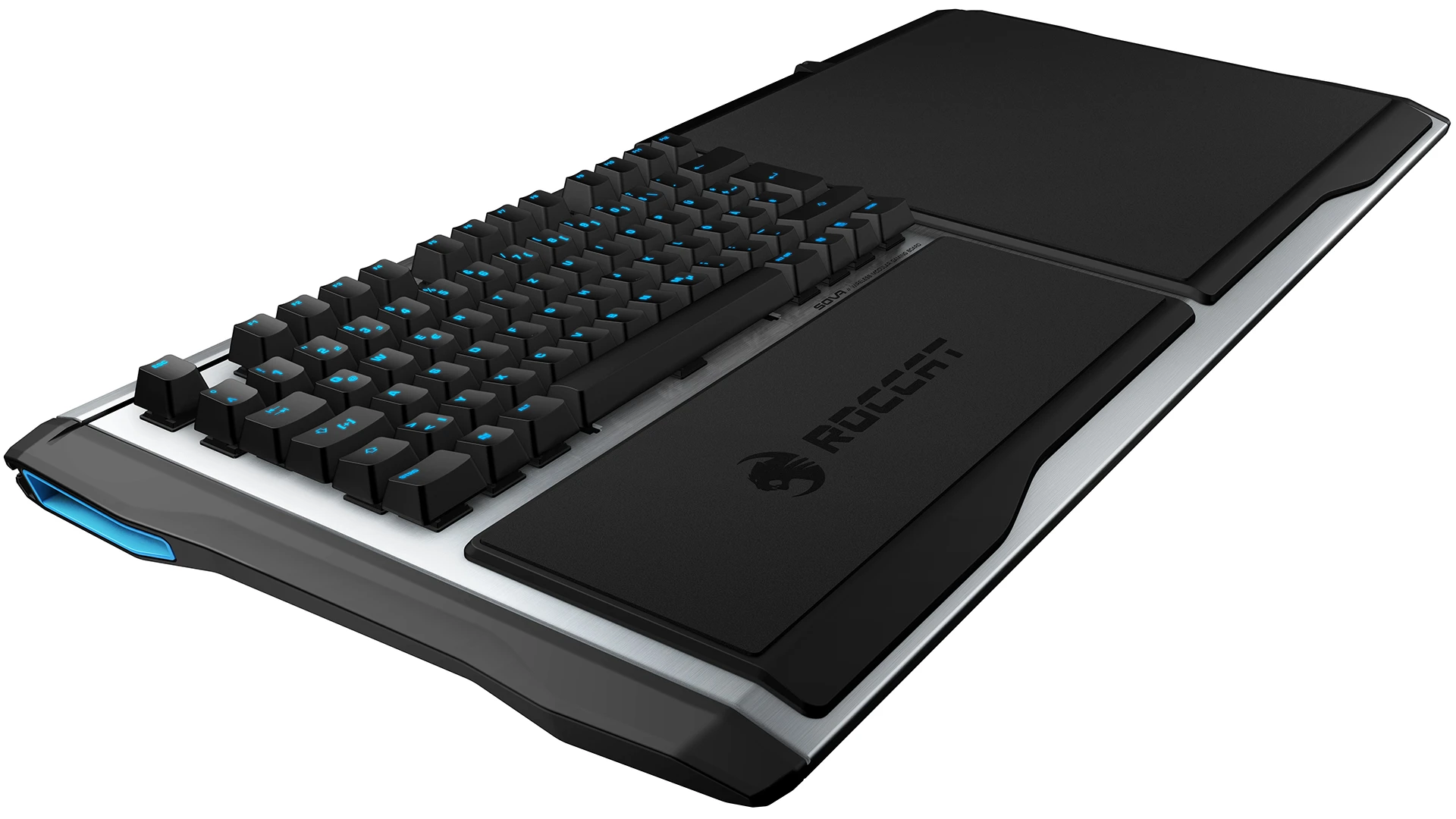 The product features a large, built-in mouse pad