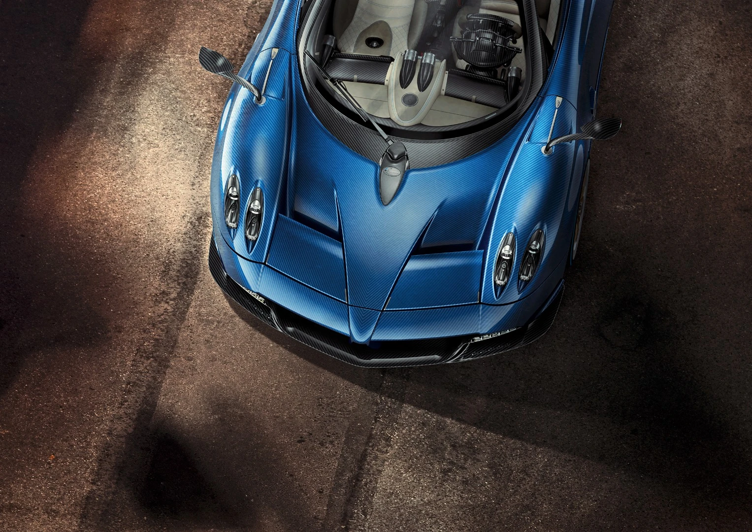 A bird's eye view of the new Pagani Huayra Roadster