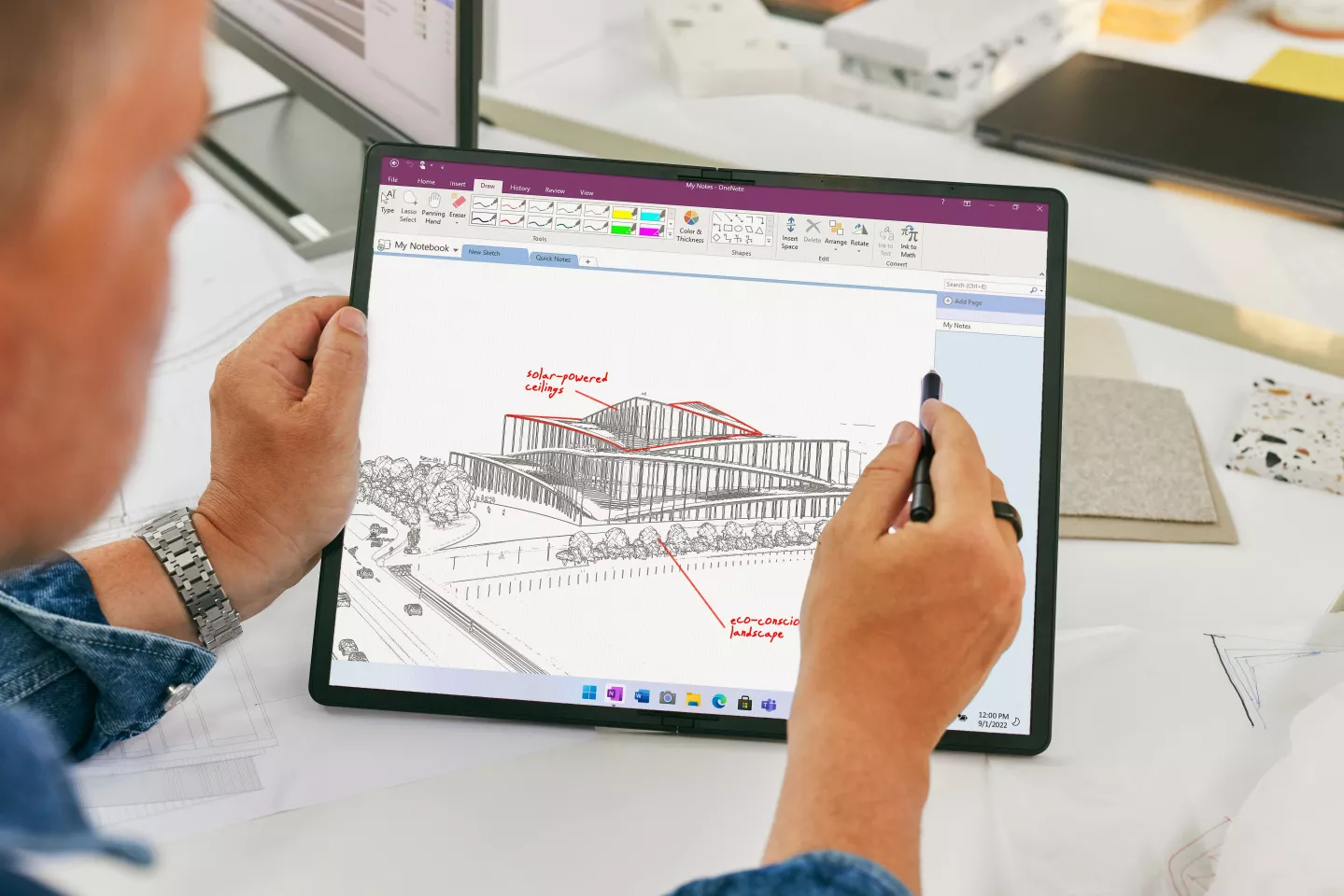 The X1 Fold is a mobile computing powerhouse, featuring Alder Lake U9 Core i5 or i7 processor options, up to 32 GB of RAM and 1 TB of storage plus the option of 5G mobile internet