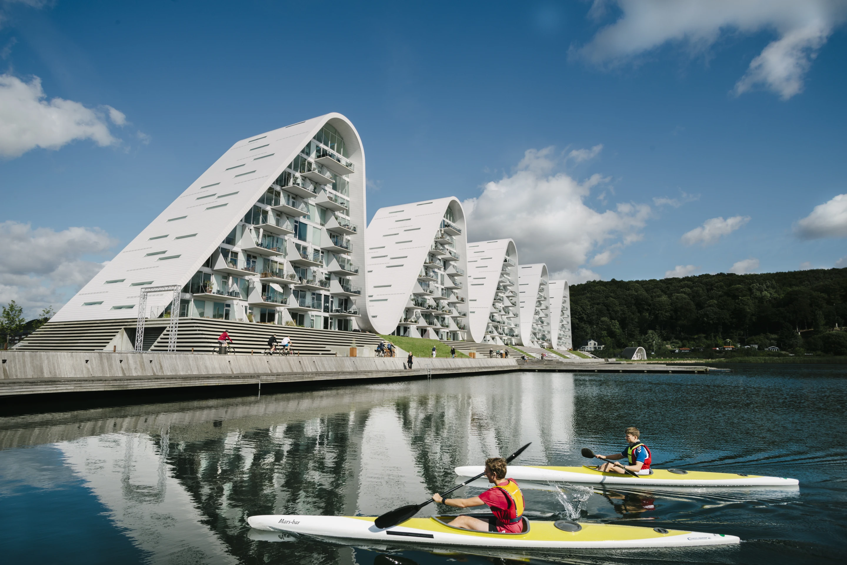 "The land surrounding Vejle is unique for its rolling hills, which are an uncommon sight in Denmark," explains Søren Øllgaard, Partner and Design Director at Henning Larsen