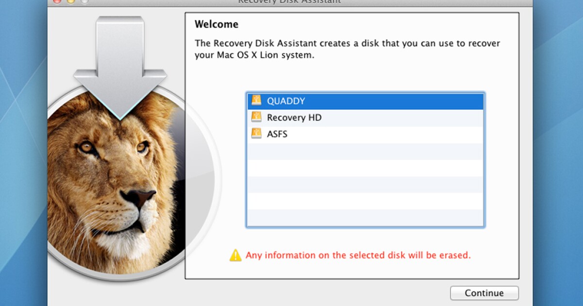 lion recovery disk assistant 1.0 lion recovery disk assistant 1.0