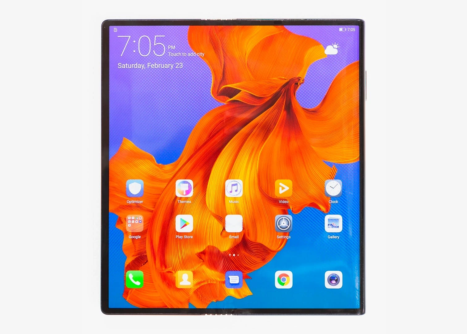 Huawei's Mate X offers eight inches of edge-to-edge OLED screen real estate when laid flat