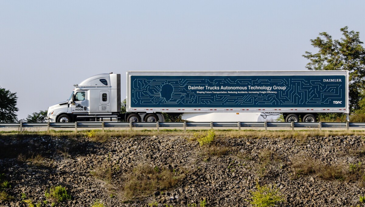 The suite of sensors and writing on the trailer may give the game away