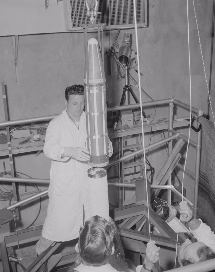 Explorer 1 being assembled
