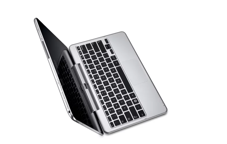 The Samsung Ative Smart PC Pro dock provides a full-sized keyboard