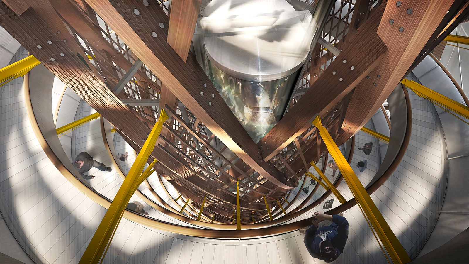The Central Park Tower would feature a wooden helix structure wrapped in timber lattice