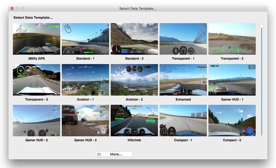 What a typical post-production session looks like using RaceRender on video shot using a 360fly camera