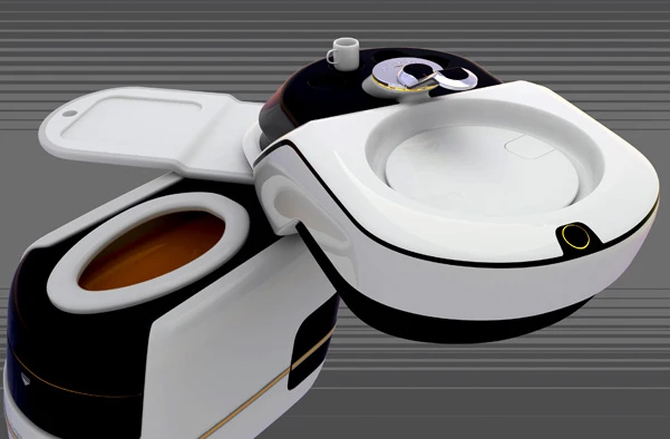 The Home Core all-in-one toilet - toilet bowl, basin, mirror and a vanity table