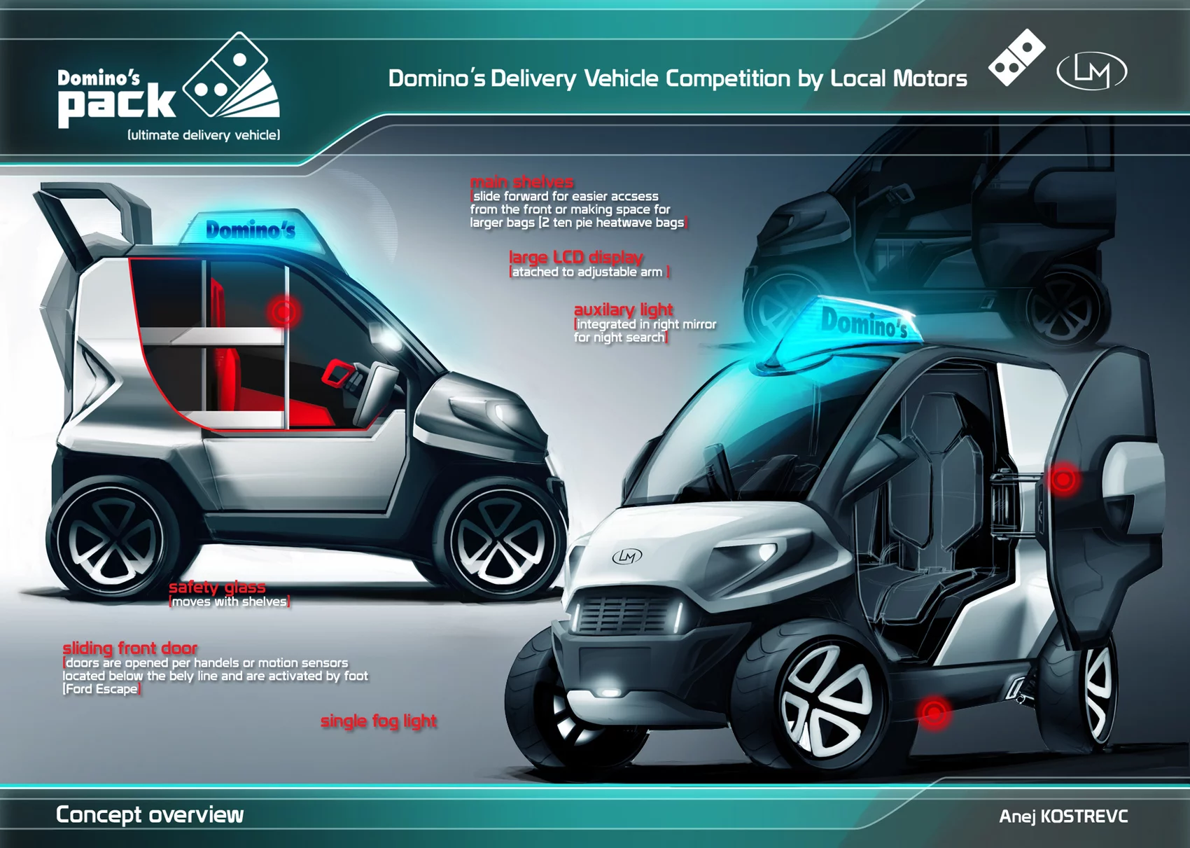 The Domino's Pack delivery vehicle concept