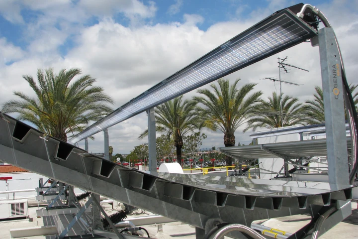 Cogenra's cogeneration system produces heat and electricity, increasing efficiency to up to 75 percent