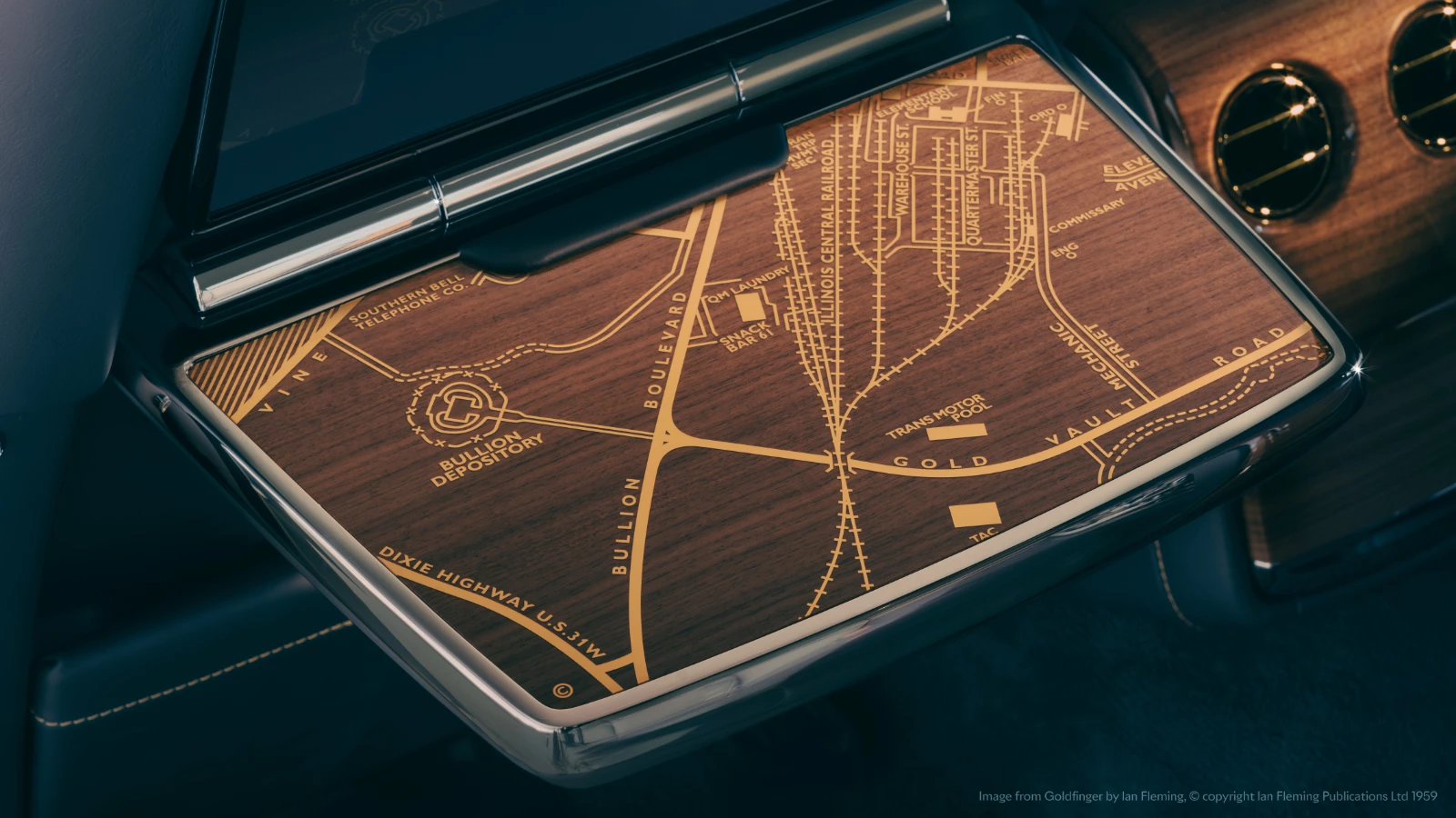 The Goldfinger Phantom breakfast tray