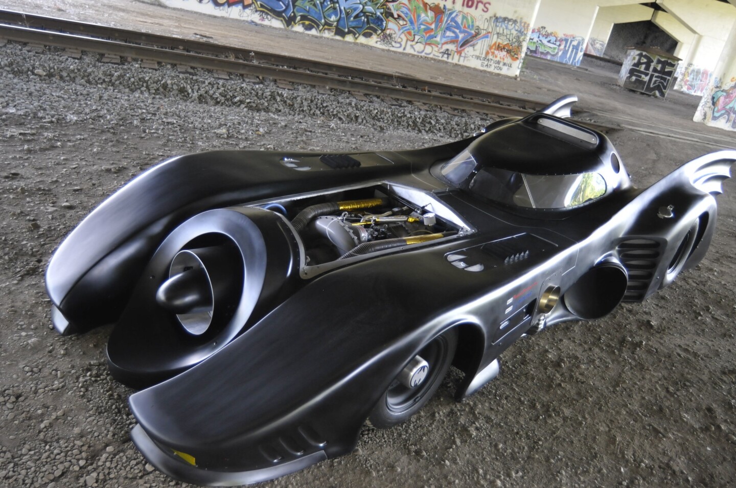 Auto restorer and designer Casey Putsch has built a replica Batmobile, that is powered by an actual jet engine (Photo: Putsch Racing)