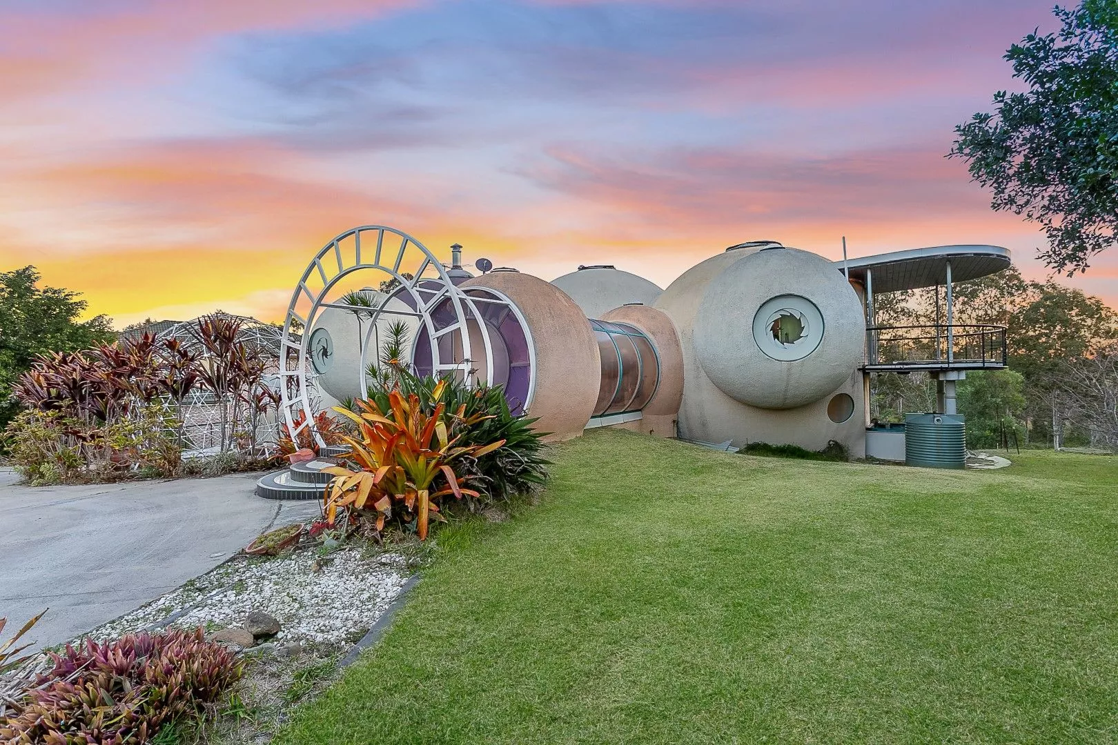 The Bubble House's iris windows do give a bit of an eyeball effect