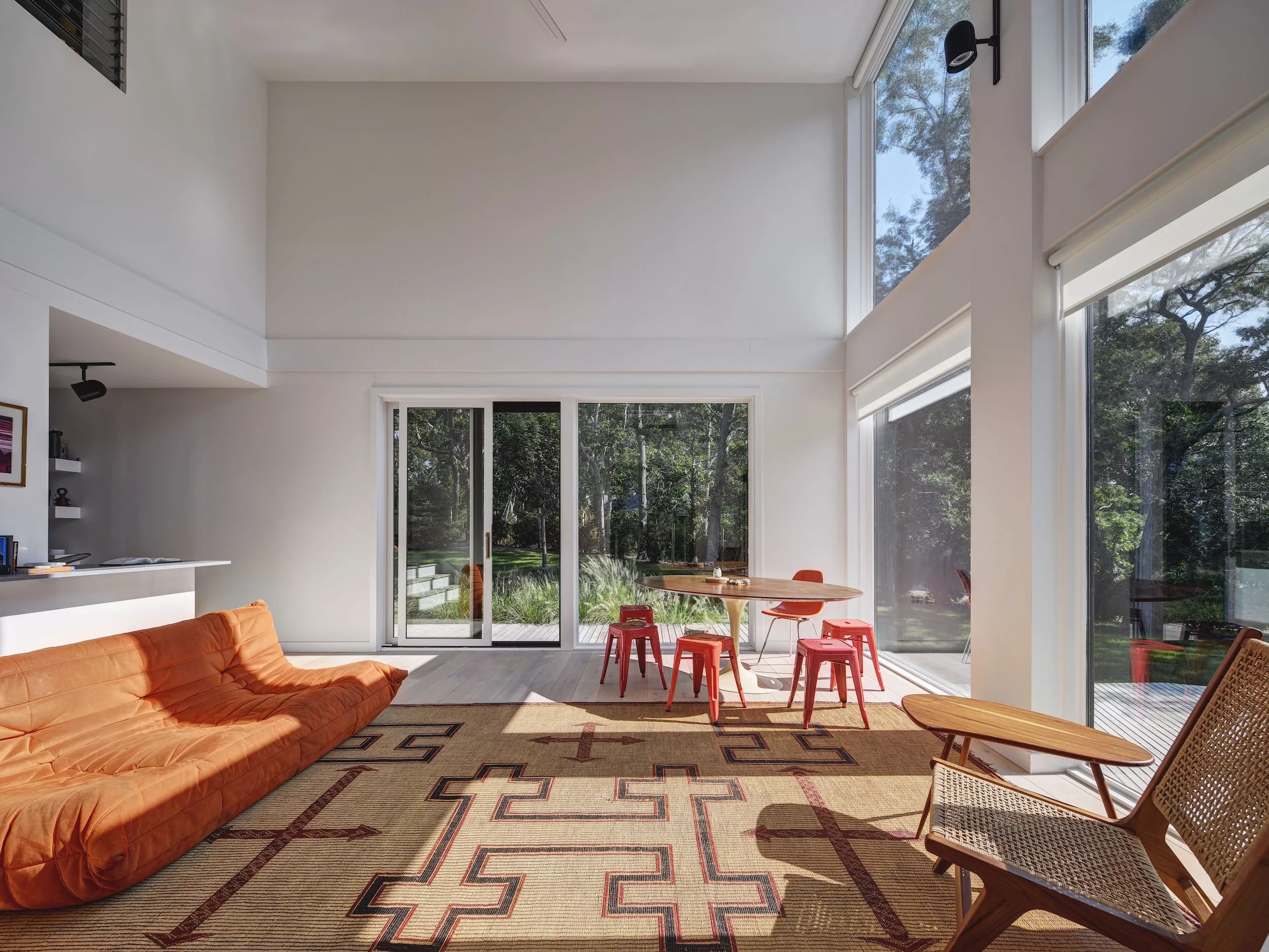 Amagansett Modular's interior measures 1,800 sq ft (167 sq m)