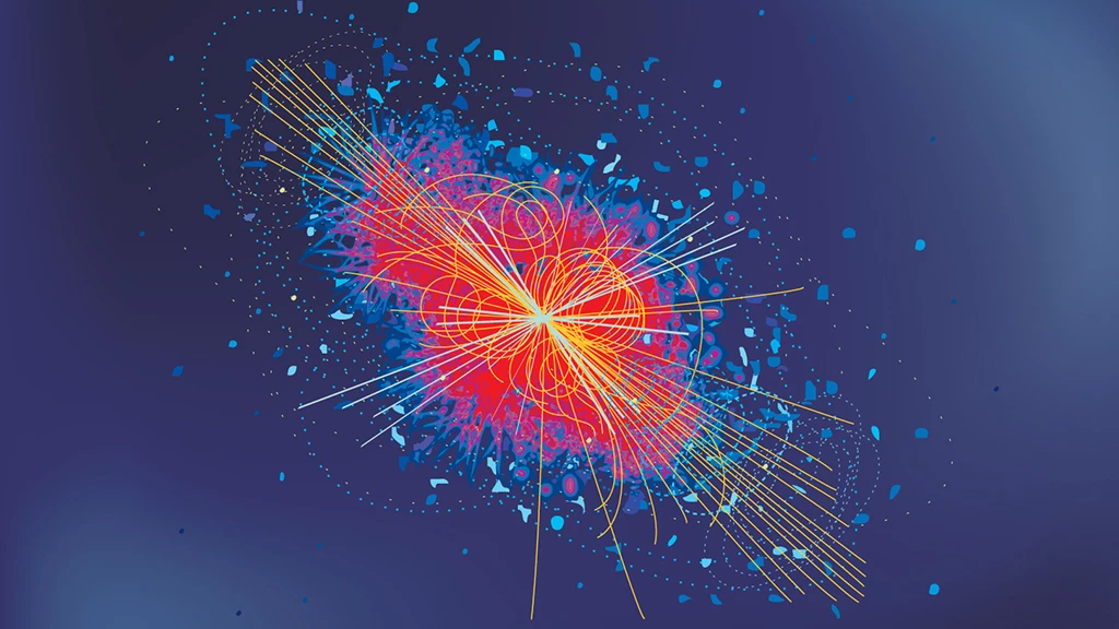 High-energy particle collision similar to those which may be giving us a glimpse of a new light boson outside the Standard Model (Image: Shutterstock)