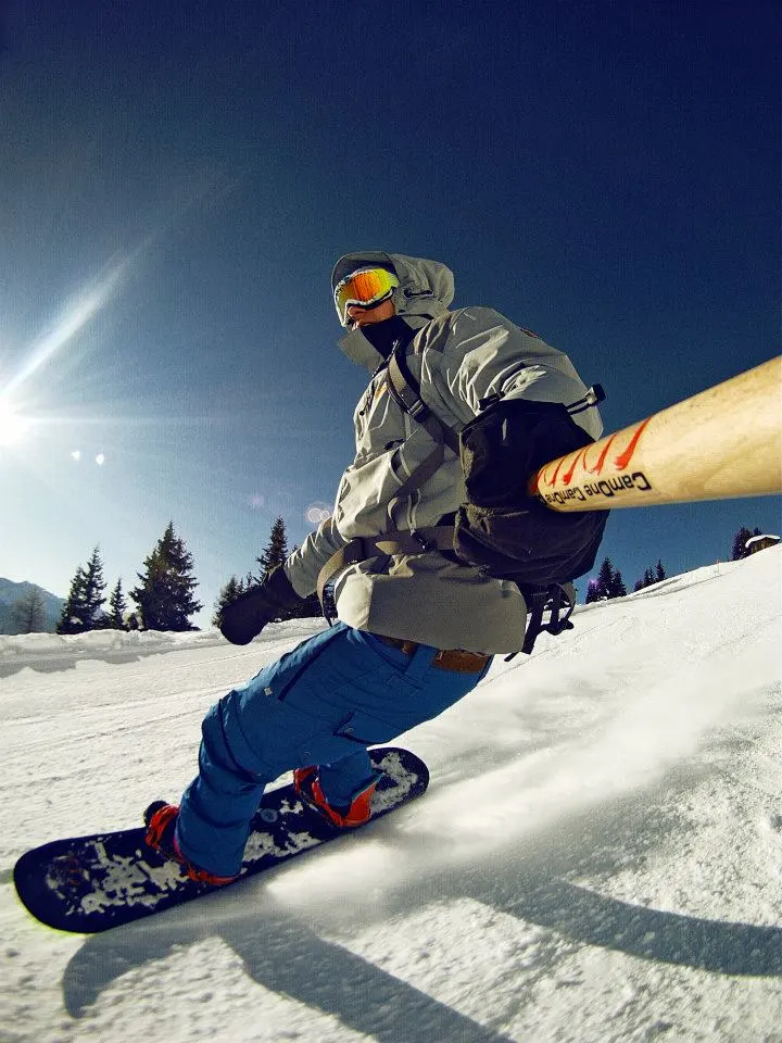 A CamOne filming session on the snow
