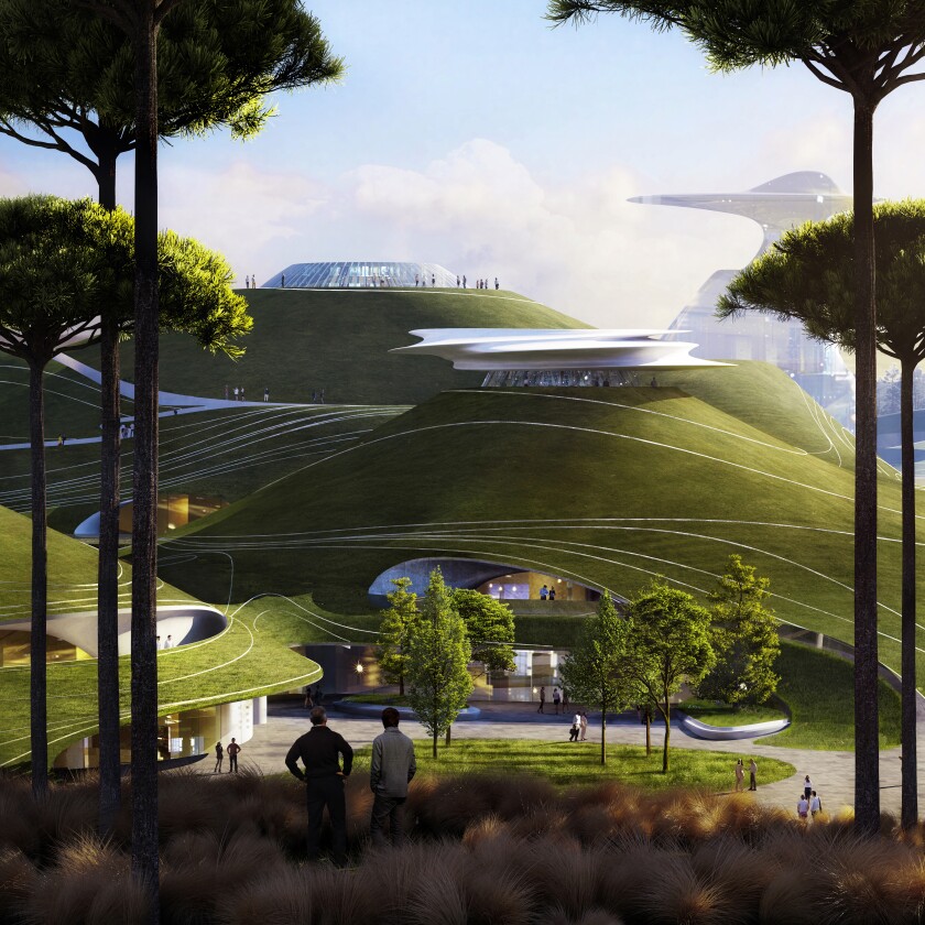 The Quzhou Sports Campus is an example of MAD's desire to mix nature and architecture